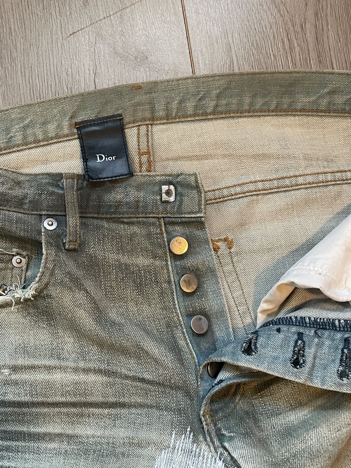 Dior × Hedi Slimane Dior Homme SS04 Dirty Bleu Claire Size US 30 / EU 46 - 8 Thumbnail