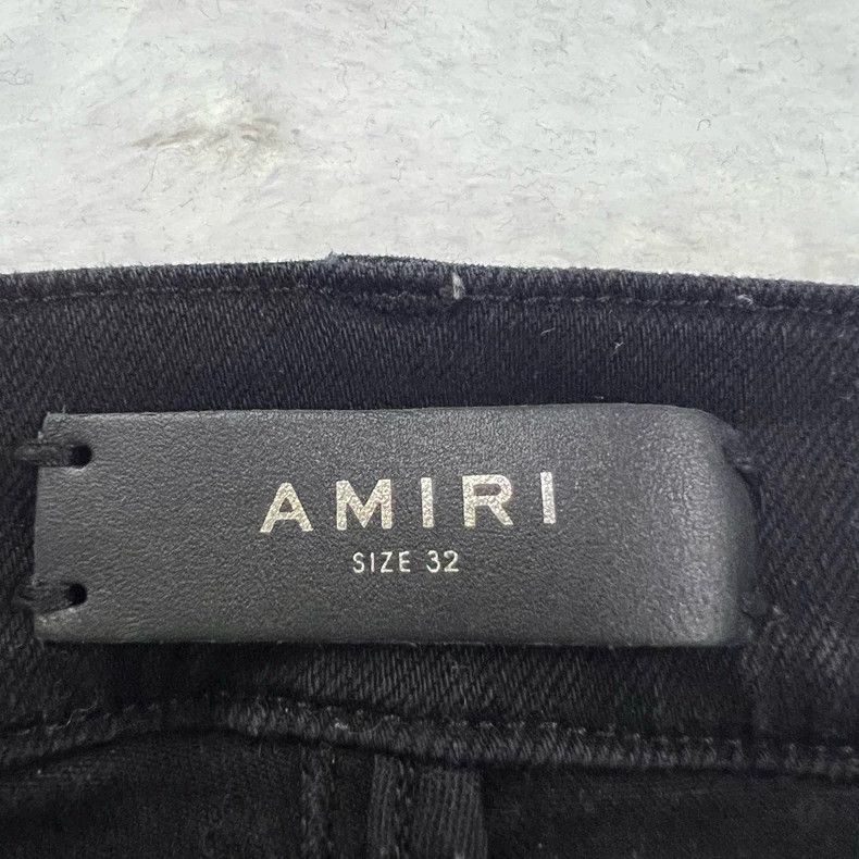 Amiri Amiri Black distressed slim fit denim pants Size US 32 / EU 48 - 3 Thumbnail