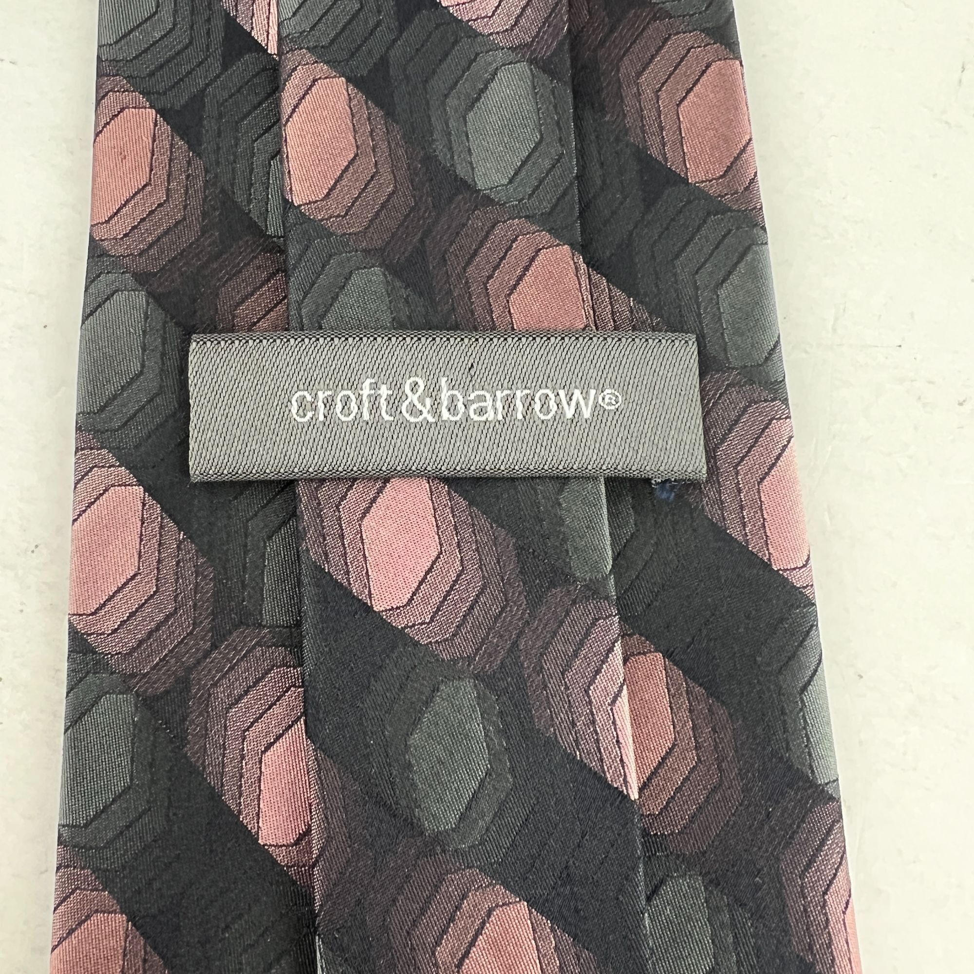 Croft & Barrow Croft & Barrow Geometric Cube Design Necktie Tie Silk Size ONE SIZE - 4 Thumbnail