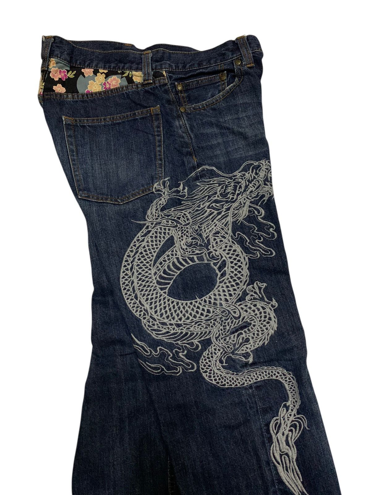 Kapital JAPANESE BIG DRAGON EMBROIDERED LIKE KARAKURI TAMASHI DENIM Size US 30 / EU 46 - 10 Thumbnail