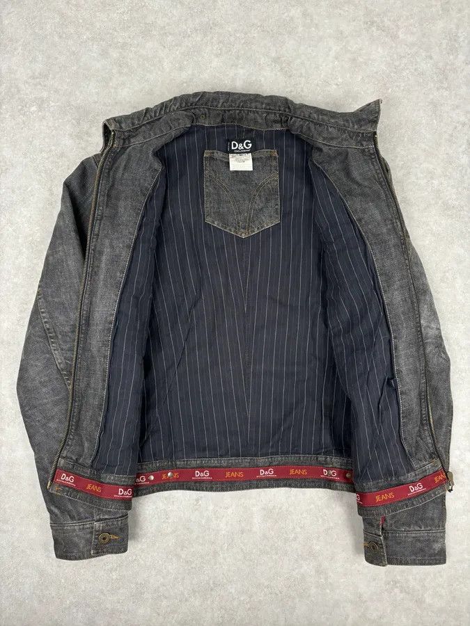 Dolce & Gabbana AW2003 Dolce & Gabbana Grey Eroded Denim Jacket Size US XL / EU 56 / 4 - 7 Thumbnail