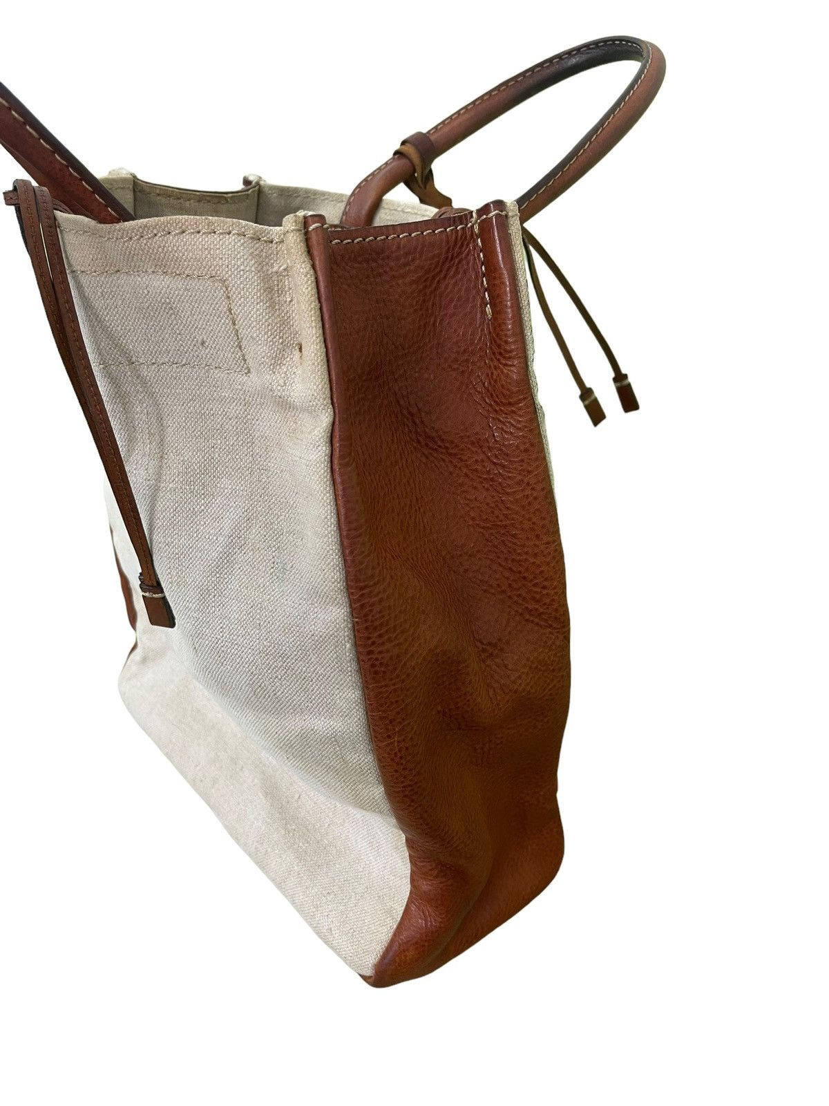 Japanese Brand Tote Bag Beau Dessin Au Artisan Leather Cotton Canvas 1🟩 Size ONE SIZE - 1 Thumbnail
