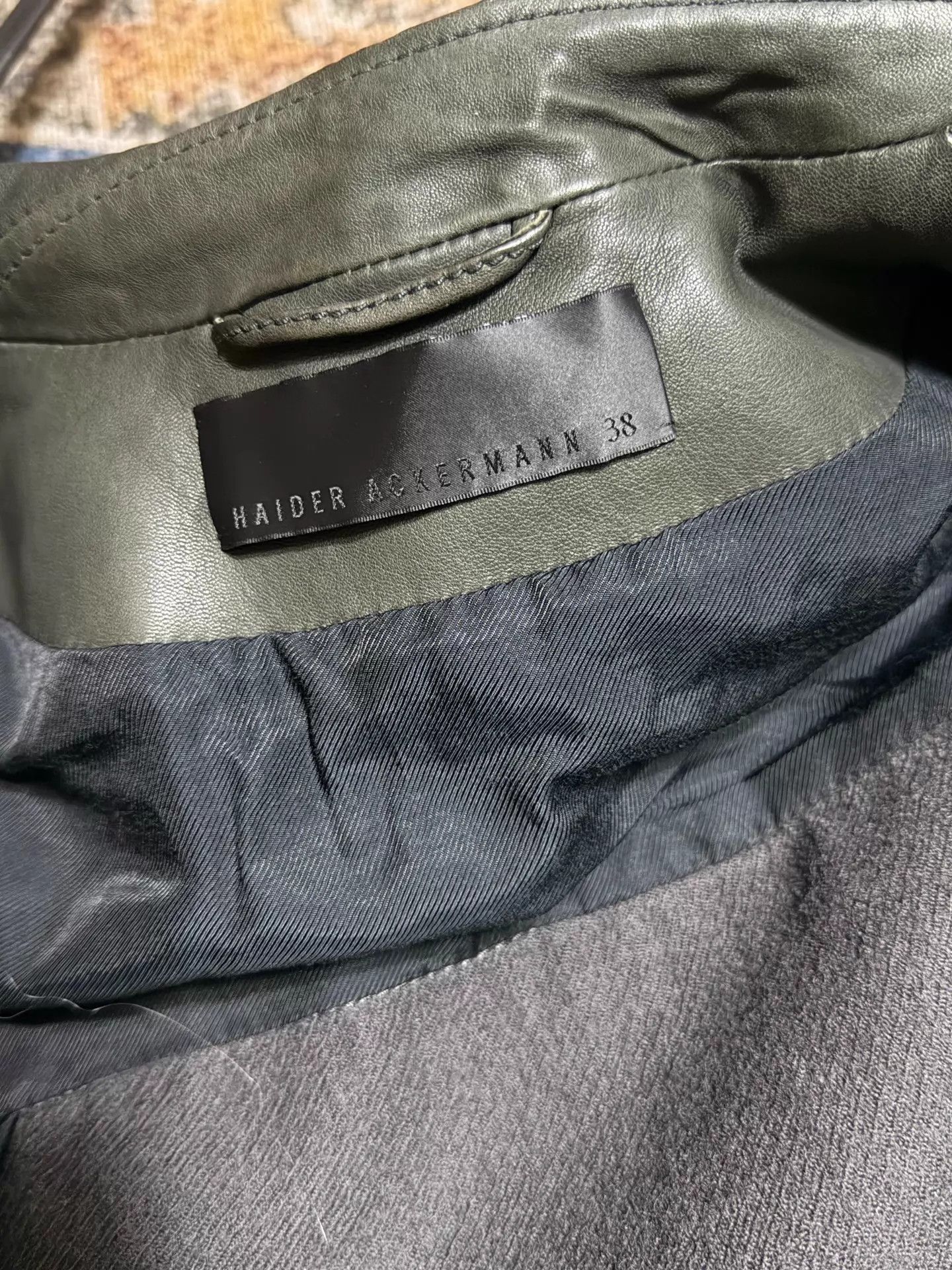 Haider Ackermann Haider Ackermann 2010 Dark Green Asymmetric Jacket 38 Size XS / US 0-2 / IT 36-38 - 8 Thumbnail