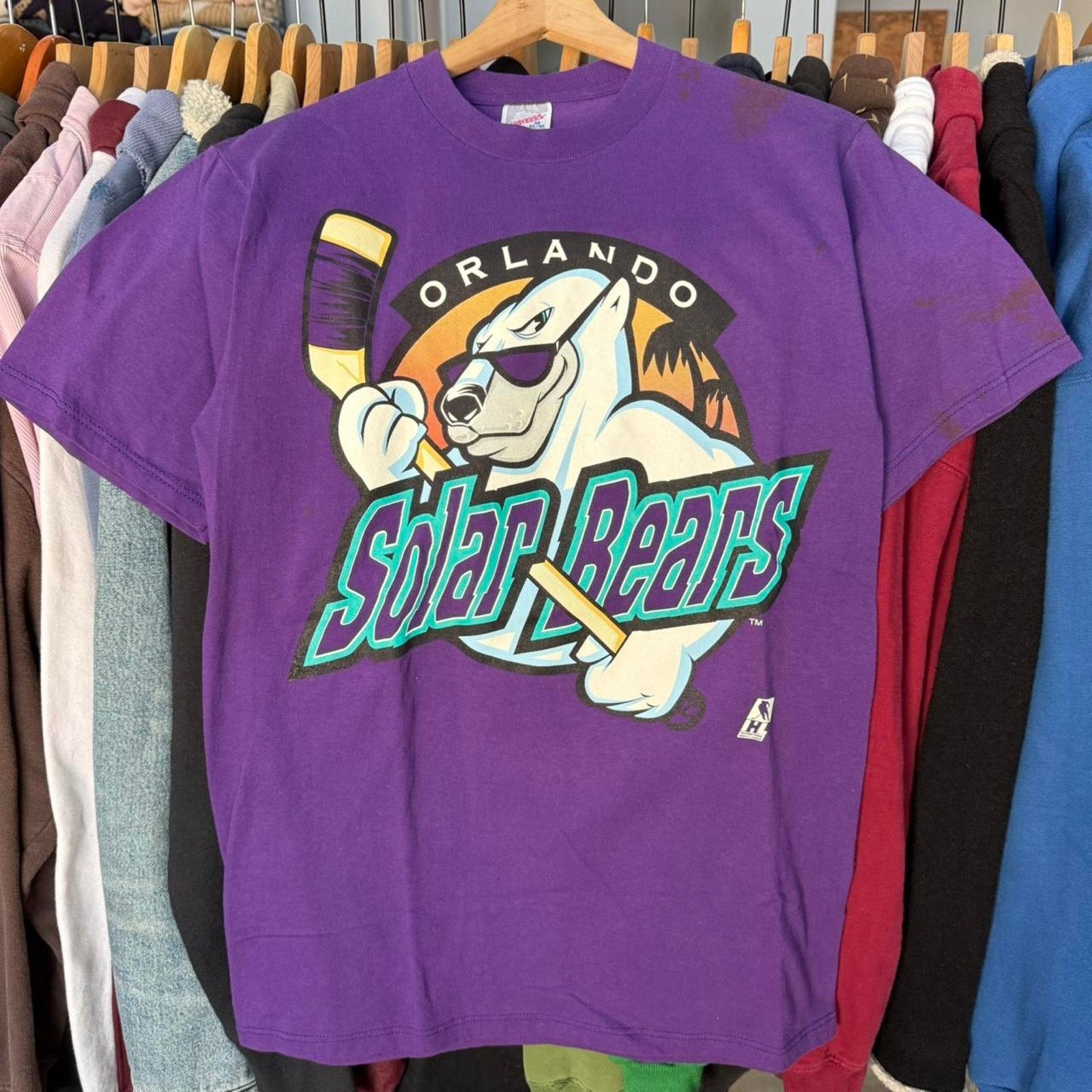 Other Vintage 90s Orlando Solar Bears IHL Hockey Tee in Purple Size US M / EU 48-50 / 2 - 1 Thumbnail