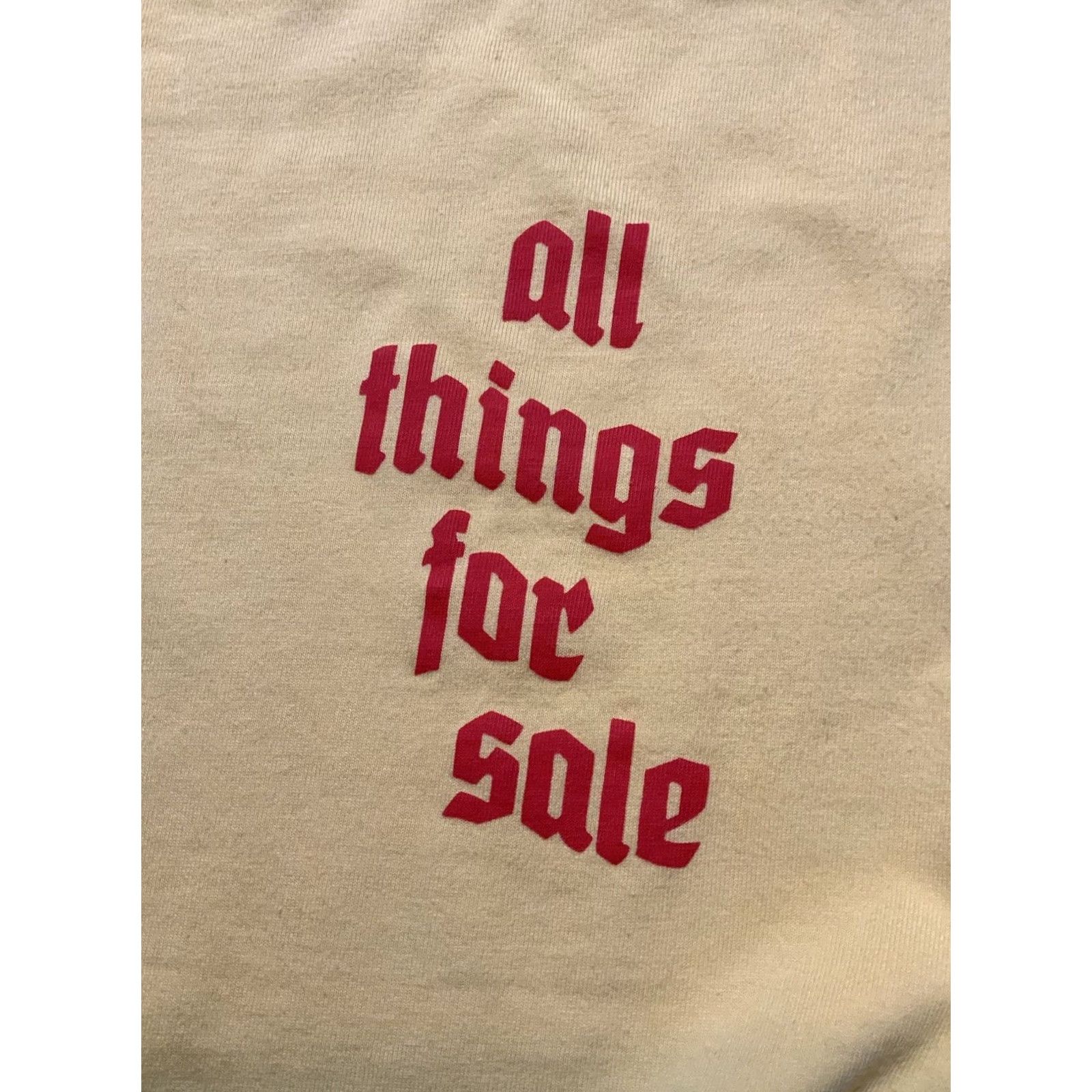 Vintage ATELIER NEW REGIME All Things For Sale Graphic Yellow Crewneck T-Shirt Sz. M Mens Size US M / EU 48-50 / 2 - 6 Thumbnail