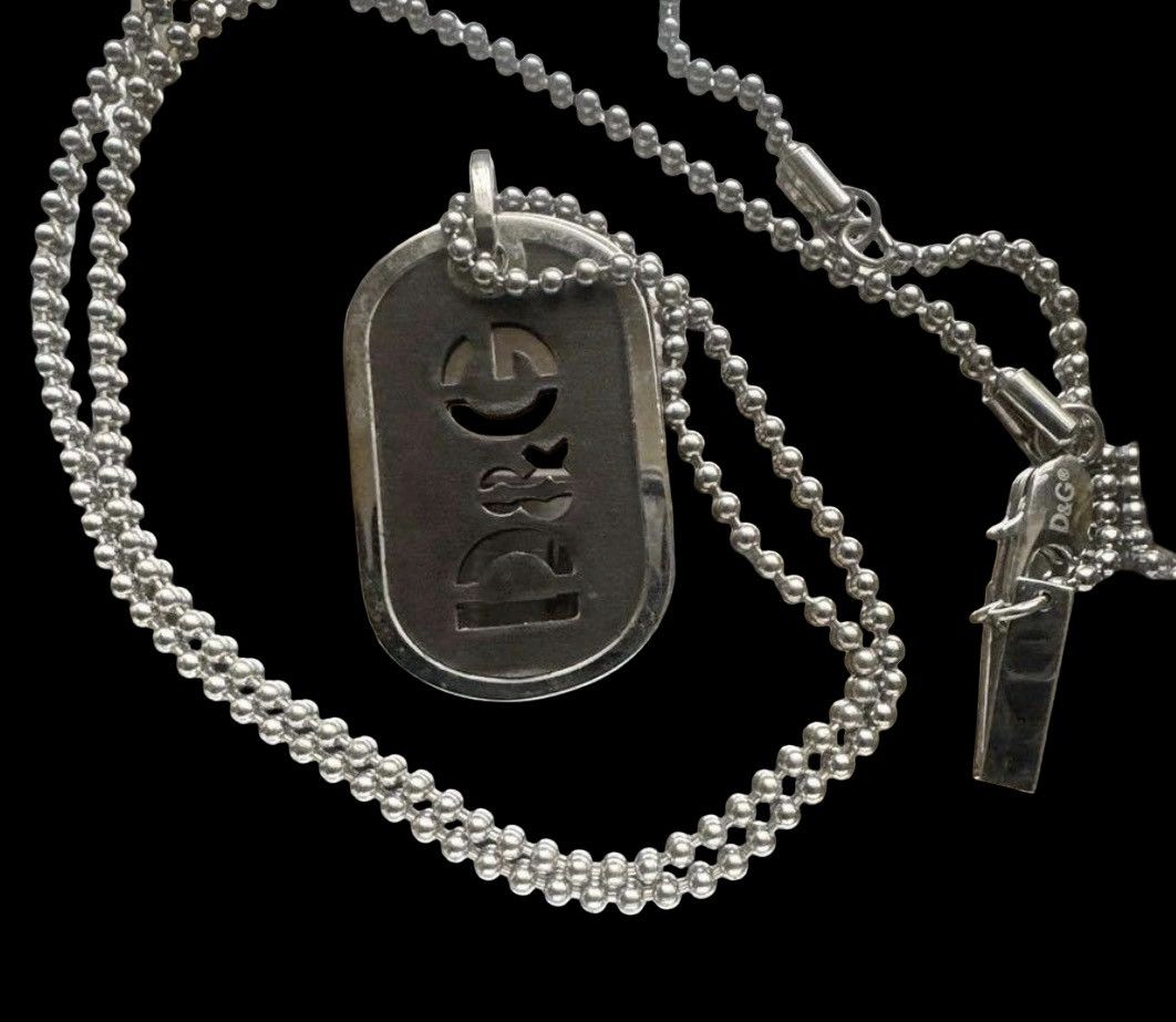Dolce & Gabbana D&G Dolce & Gabbana Archival Cut-Out Logo Dog Tag Necklace Size ONE SIZE - 2 Thumbnail