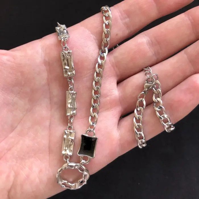 Jewelry Chain Punk Gothic Chrome Rock Necklace Size ONE SIZE - 1 Thumbnail