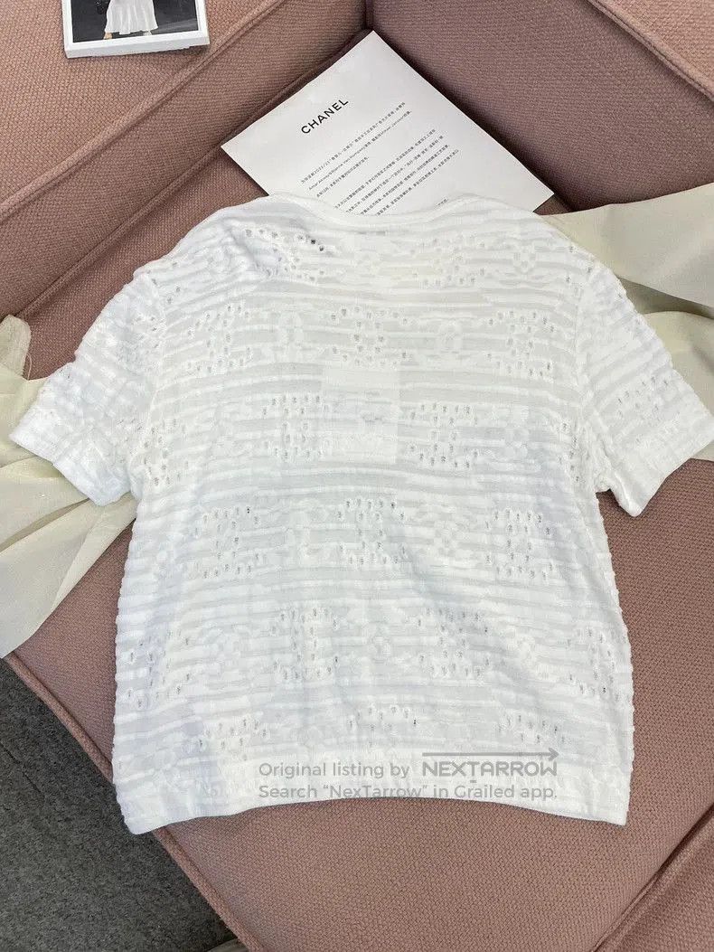 Chanel Chanel 21C White CC Logo Short Sleeve T. Size US M / EU 48-50 / 2 - 4 Thumbnail