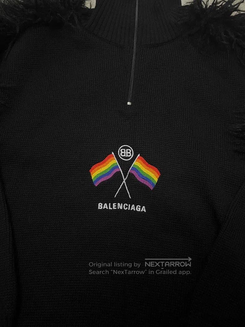 Balenciaga Balenciaga Colorful Flag Knit Sweater Size US S / EU 44-46 / 1 - 4 Thumbnail