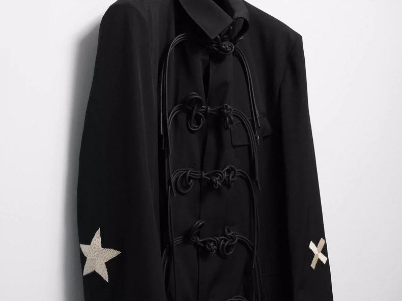 Yohji Yamamoto Yohji Yamamoto 2019AW star embroidered buttoned asymmetric Size US L / EU 52-54 / 3 - 4 Thumbnail