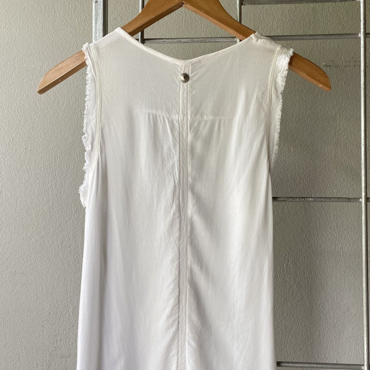 Diesel DIESEL White Ruffled Sleeveless Blouse Size S / US 4 / IT 40 - 7 Thumbnail
