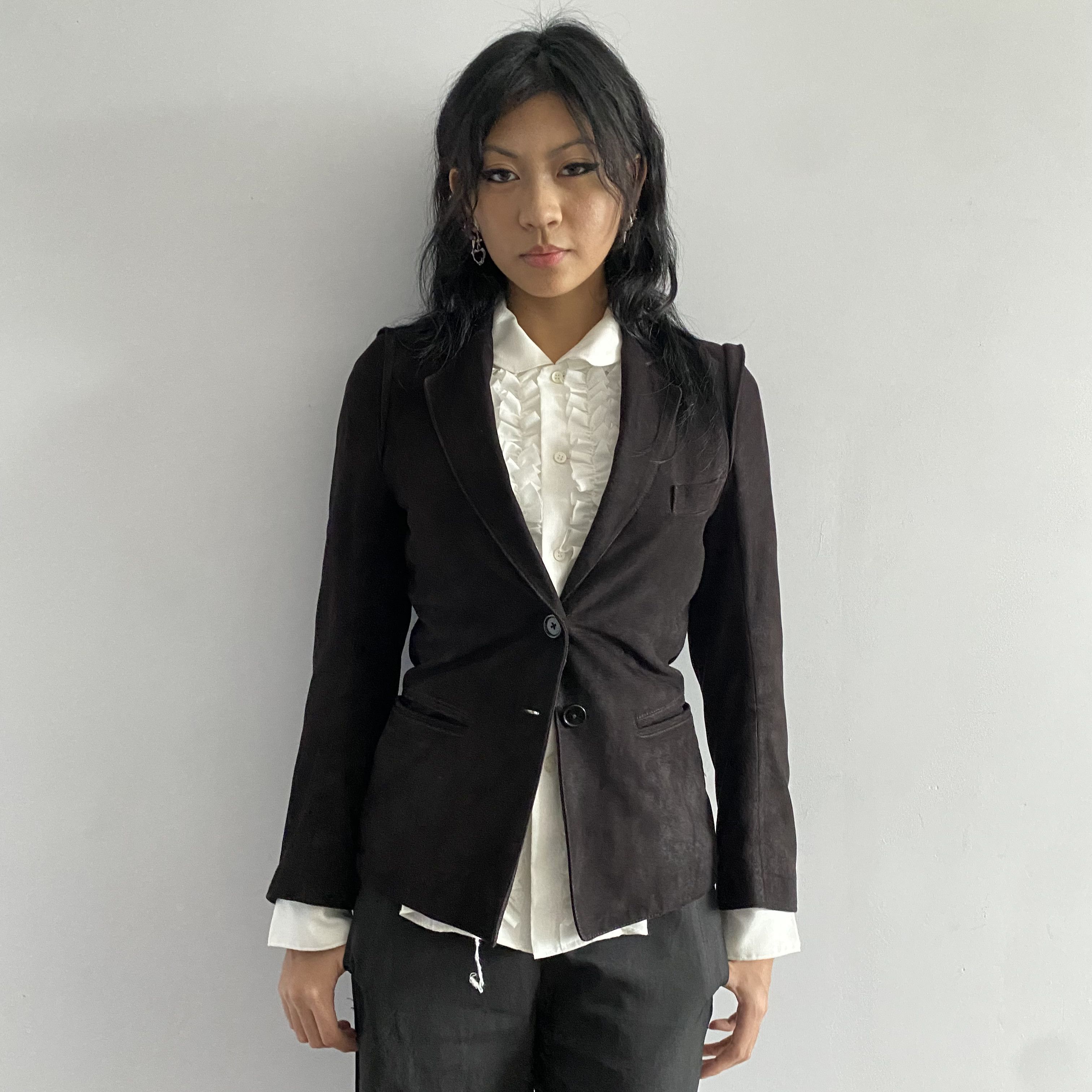 Ann Demeulemeester FW03 Ann Demeulemeester leather blazer Size S / US 4 / IT 40 - 3 Thumbnail