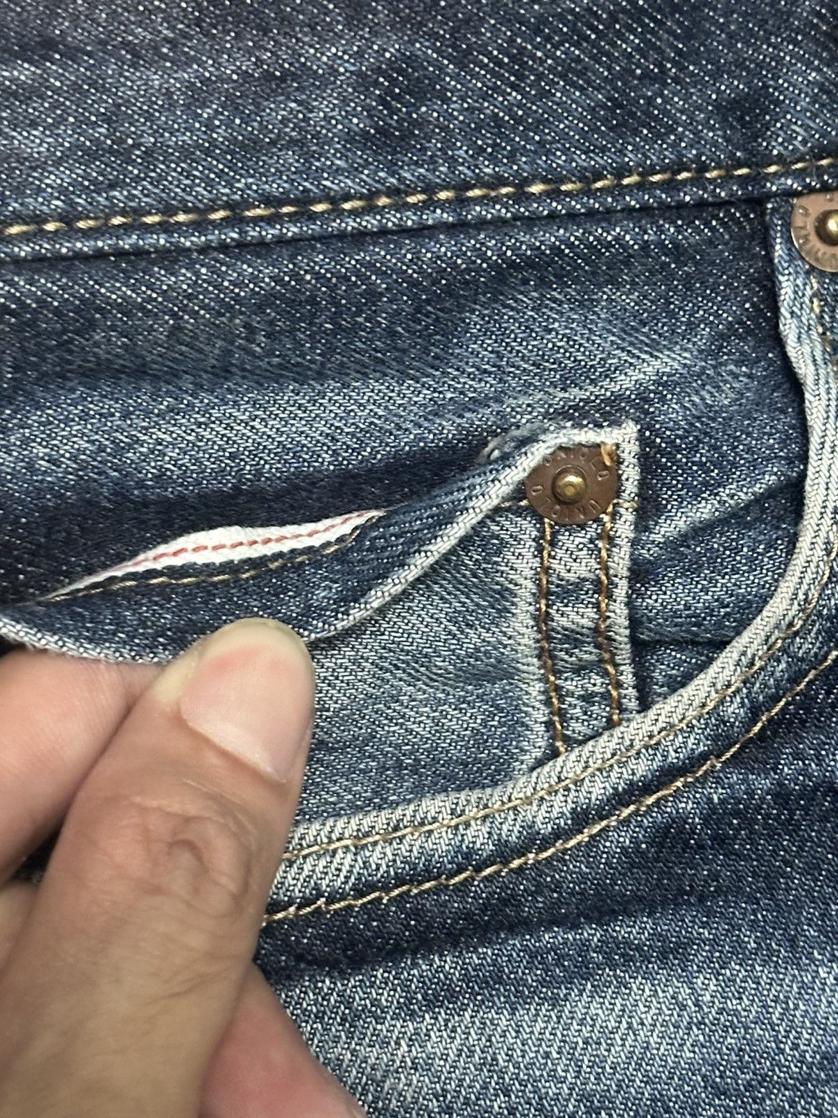 Uniqlo UNIQLO Selvedge Vintage Denim Kaihara Jeans Straight Leg Size US 37 - 7 Thumbnail