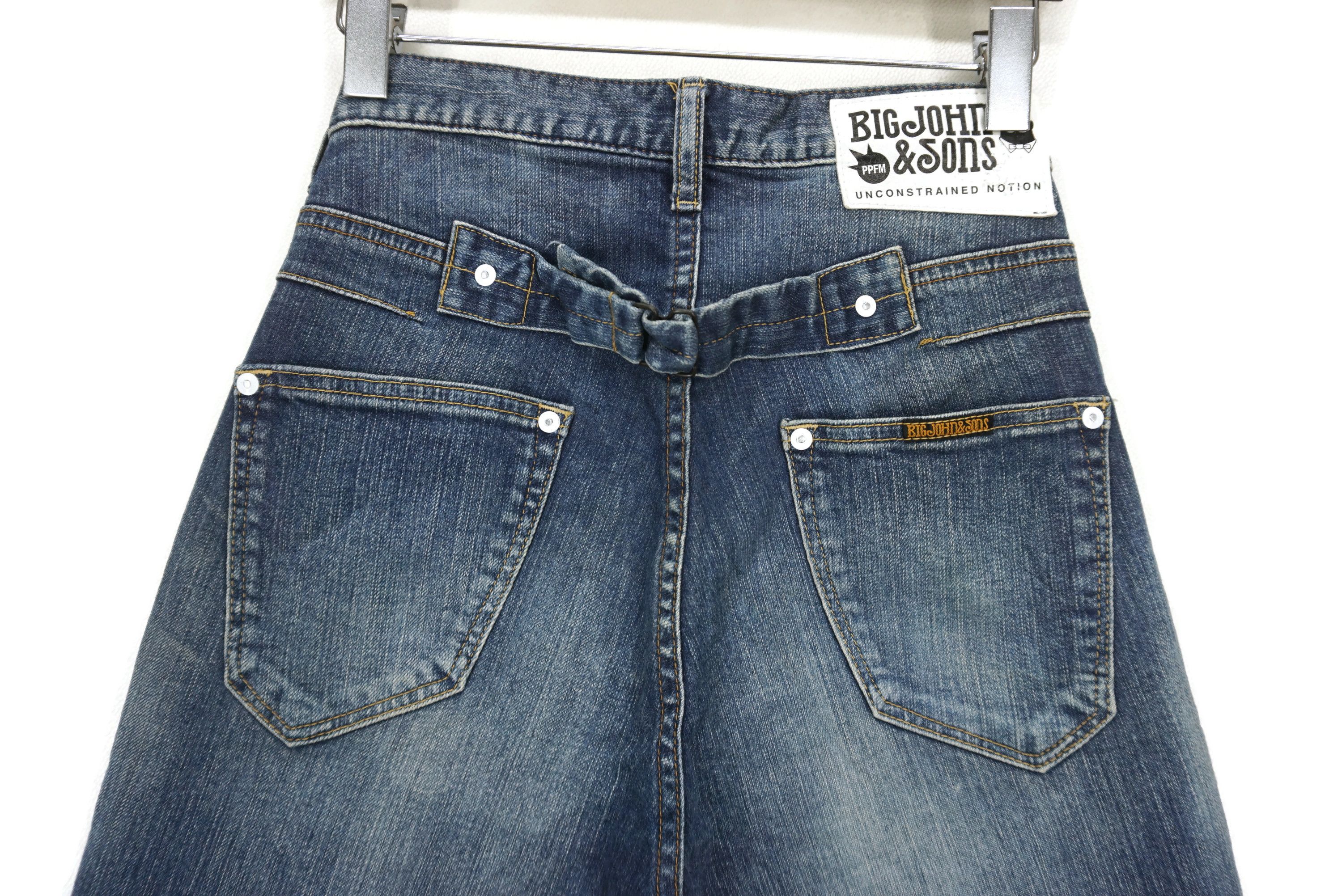 Japanese Brand PPFM x Big John Jeans W31xL33 Buckle Back Slim Skinny Denim Size US 28 / EU 44 - 7 Thumbnail