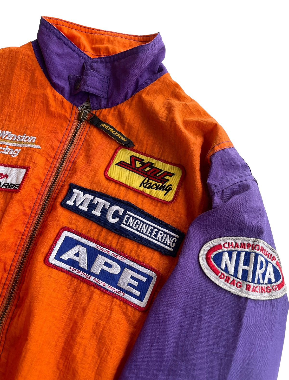Kadoya Vintage Reaction NHRA Winston APE Motorcycle Racing Jacket Size US L / EU 52-54 / 3 - 7 Thumbnail