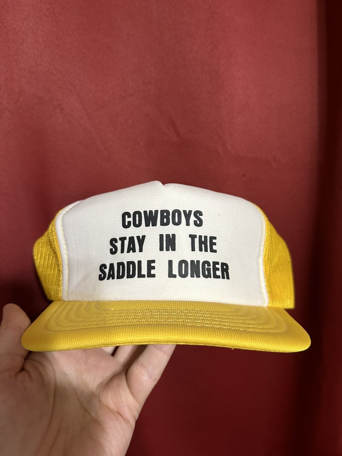 Vintage Vintage Cowboy Trucker Hat 80’s Sex Joke Funny Western Grail Size ONE SIZE - 1 Thumbnail