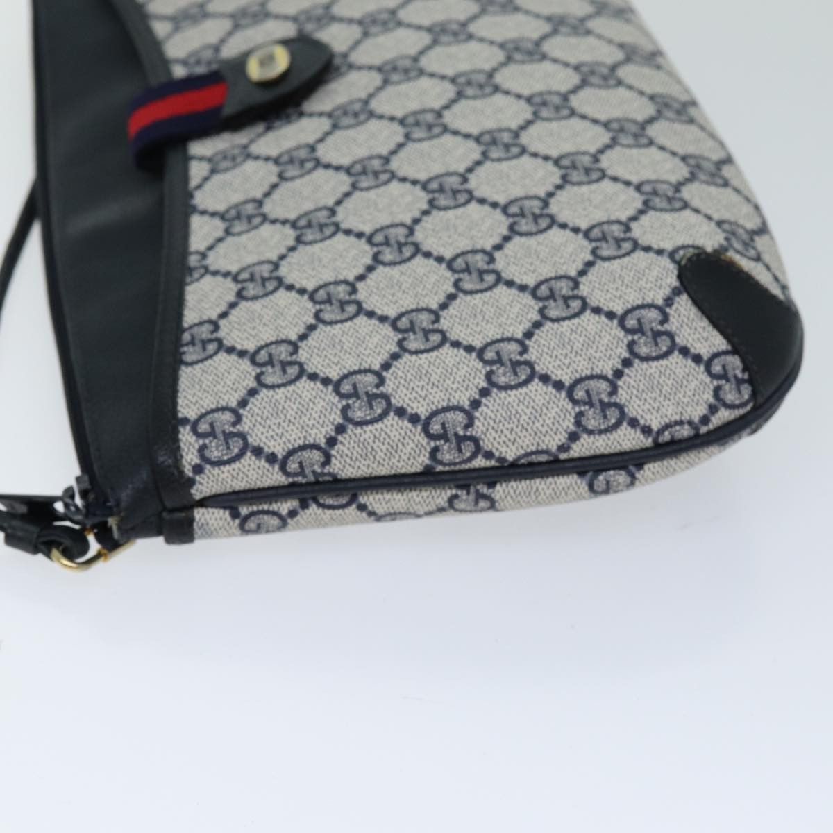 Gucci GUCCI GG Supreme Sherry Line Shoulder Bag Pvc Navy Red 39 Size ONE SIZE - 4 Thumbnail