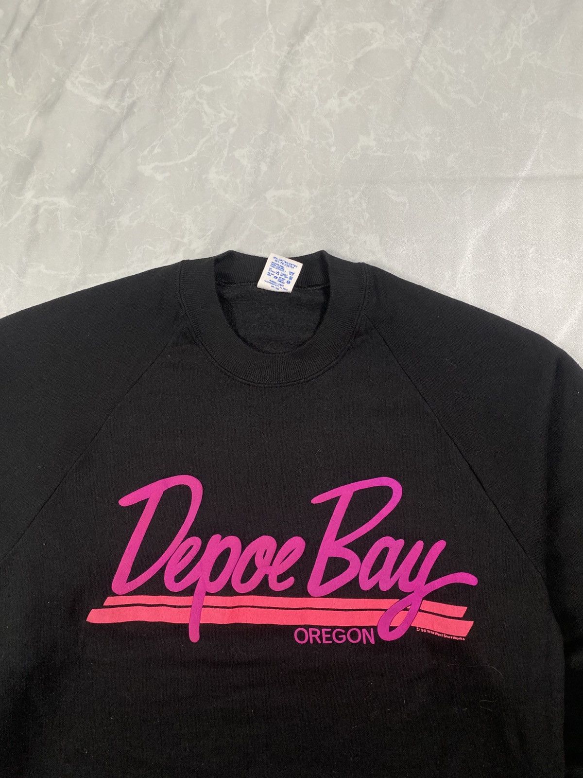 Jerzees Vintage 1990 Depoe Bay Oregon Crewneck Size US M / EU 48-50 / 2 - 2 Thumbnail