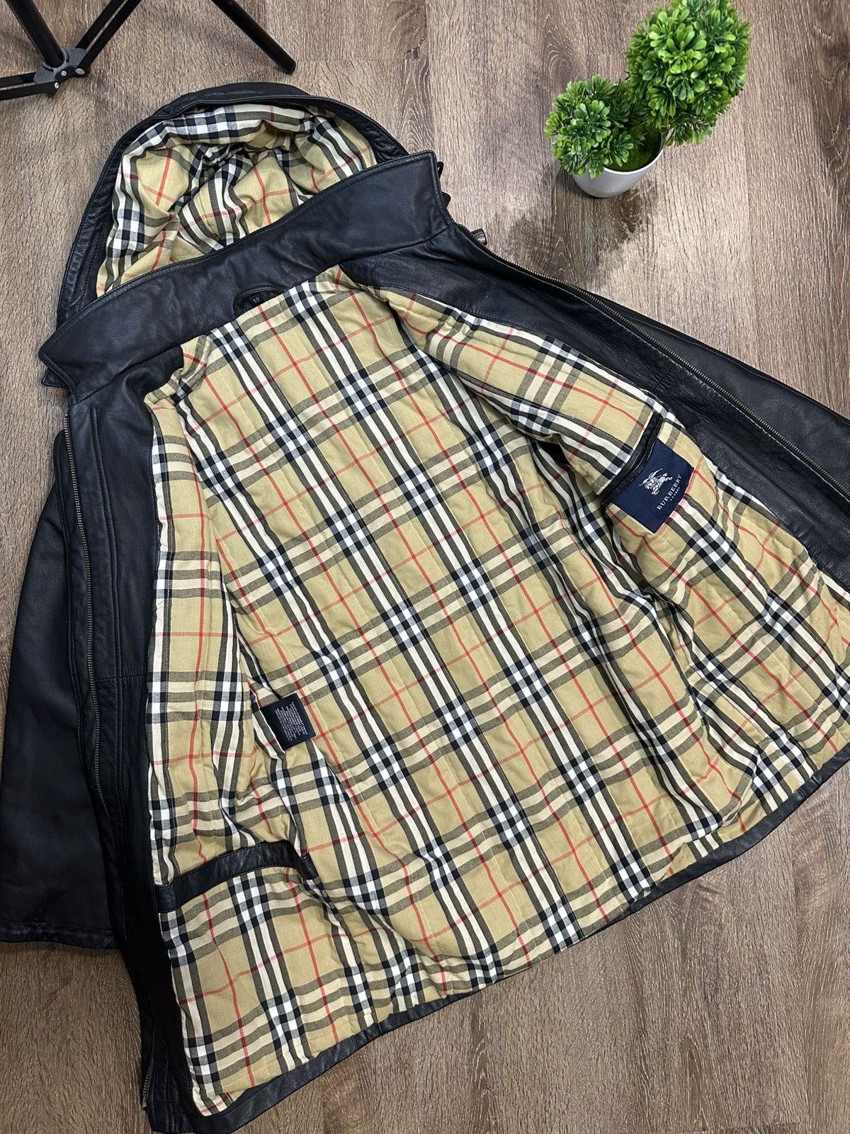 Burberry 🔥RARE🔥 Vintage Burberry London Leather Jacket Size US M / EU 48-50 / 2 - 6 Thumbnail
