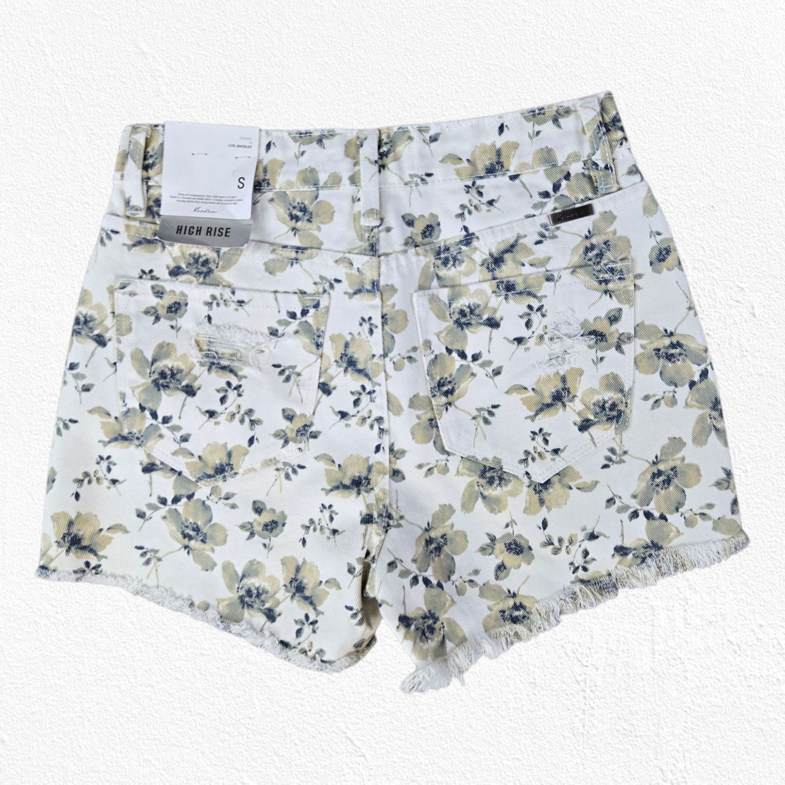 Other White Floral High Rise Distressed Denim Shorts Size Small Size 26" / US 2 / IT 38 - 11 Thumbnail