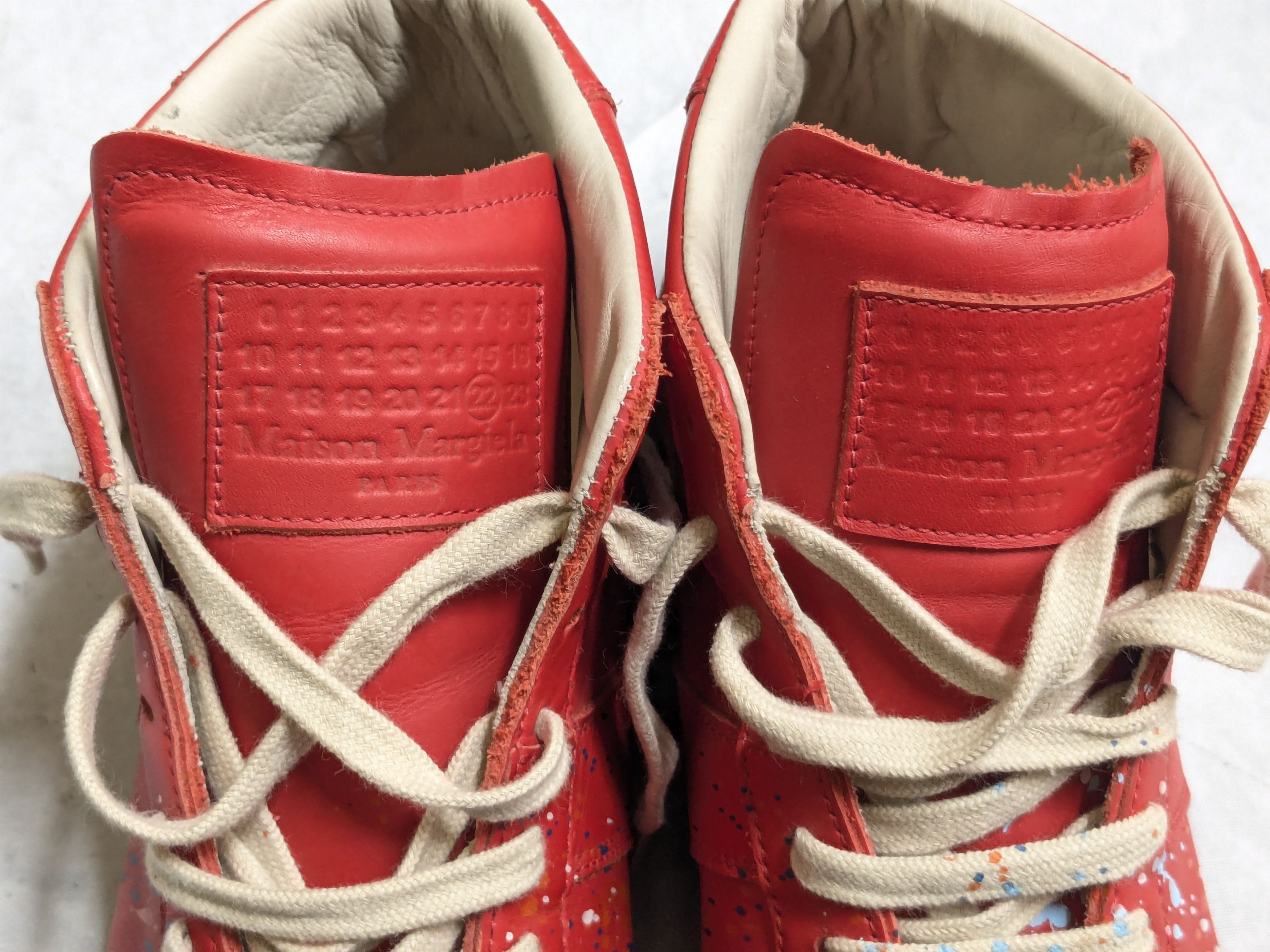 Maison Margiela Maison Margiela Replica GAT Red Paint Splatter 9 42 High Top Size US 9 / EU 42 - 5 Thumbnail