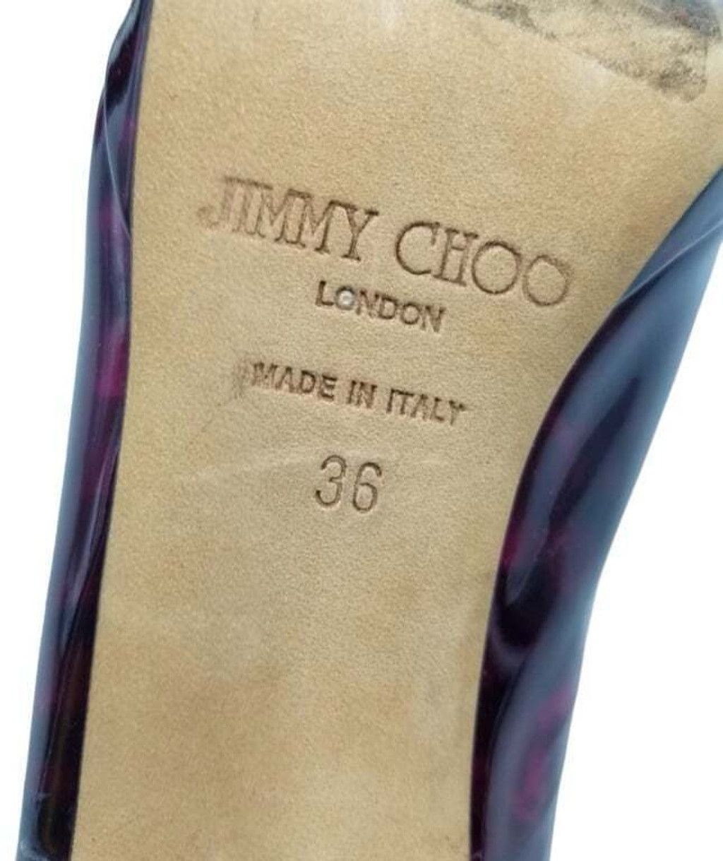 Jimmy Choo Jimmy Choo Nova Plum Tortoiseshell Patent Leather ~ 6 Size US 6 / IT 36 - 6 Thumbnail