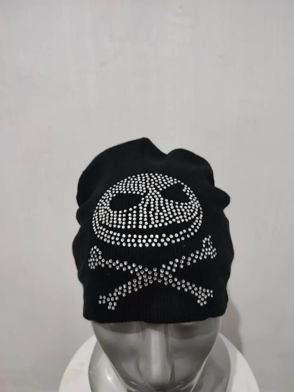 Disney Tim Burton Sparkling Skull Beanie Punk Rock Hats Size ONE SIZE - 2 Thumbnail