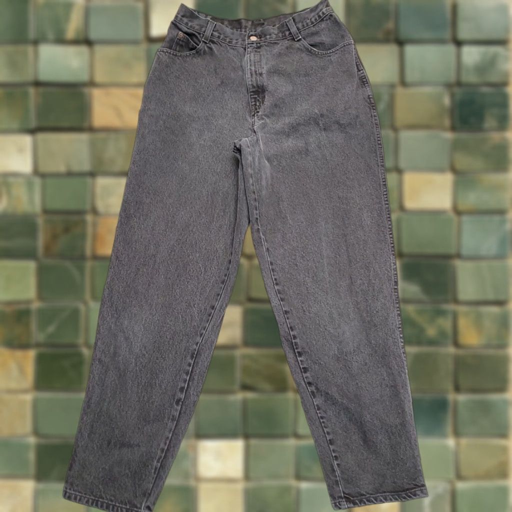 Vintage VINTAGE Gitano Jeans Womens 12 Black Faded Denim Mom High Rise Y2K Tapered Pants Jeans Size 34" / US 12 / IT 48 - 1 Thumbnail