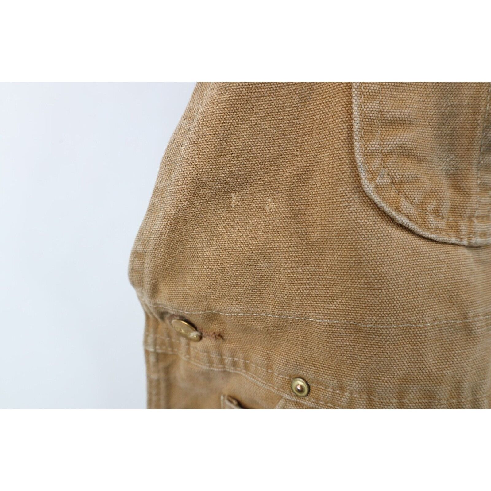 Carhartt × Vintage Vintage Carhartt Thrashed Canvas Double Knee Overalls Size US 36 / EU 52 - 8 Thumbnail