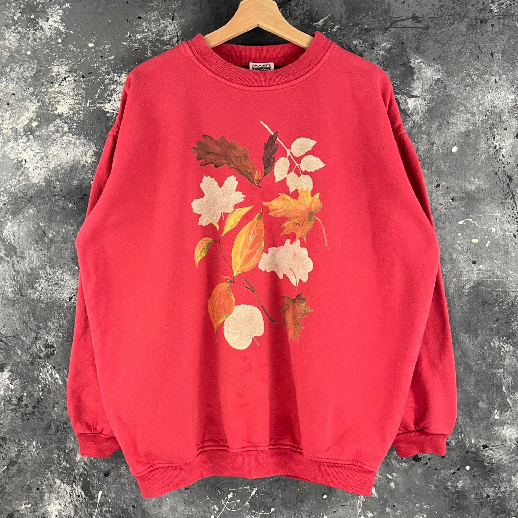 Vintage Vintage 90’s Fall Leaves sweatshirt Size US L / EU 52-54 / 3 - 1 Thumbnail