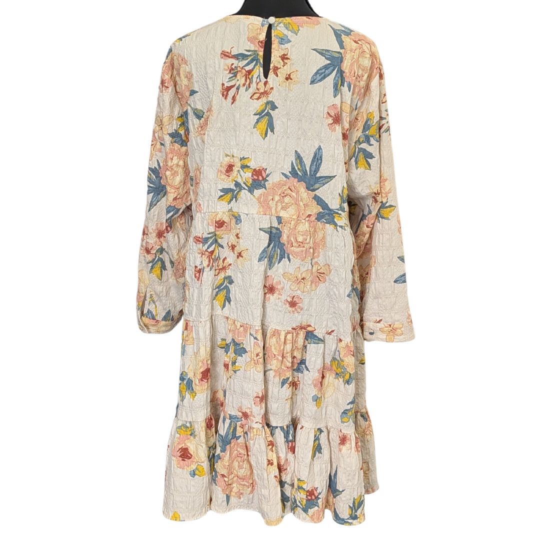 Zara Zara Pastel Floral Tiered Babydoll Dress | Women's XXL Size XXL / US 16-18 / IT 52-54 - 2 Thumbnail