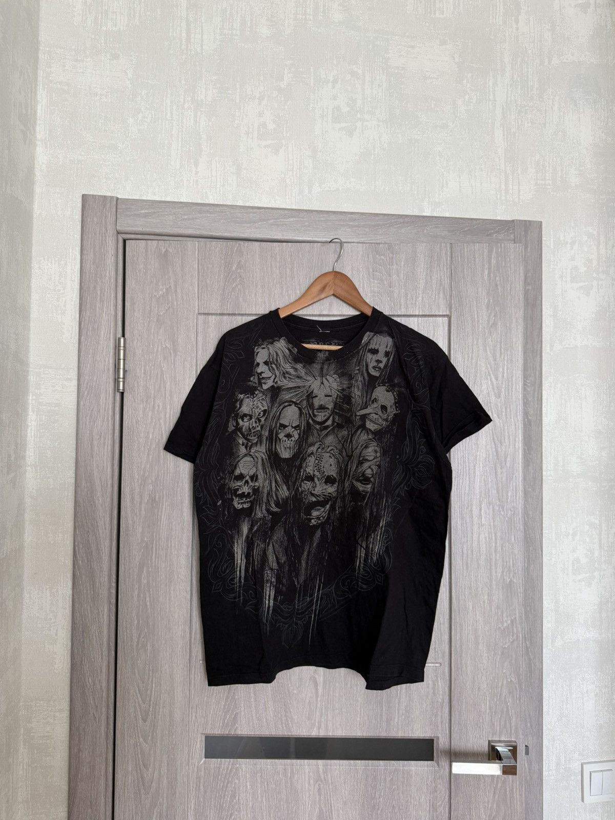 Slipknot Vintage Slipknot Overprinted Black Cotton T- Shirt Size US L / EU 52-54 / 3 - 1 Thumbnail