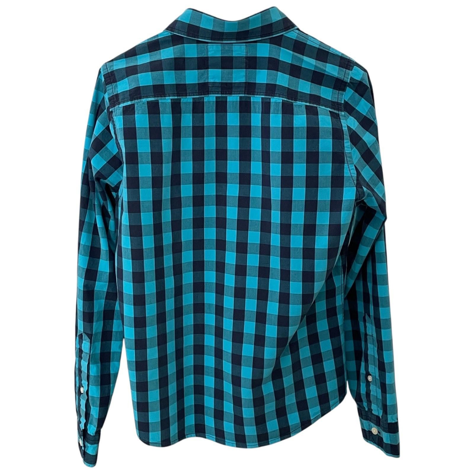 Hollister Hollister Mens Medium Blue & Aqua Plaid Button Down LS CLEAN Size US M / EU 48-50 / 2 - 5 Thumbnail