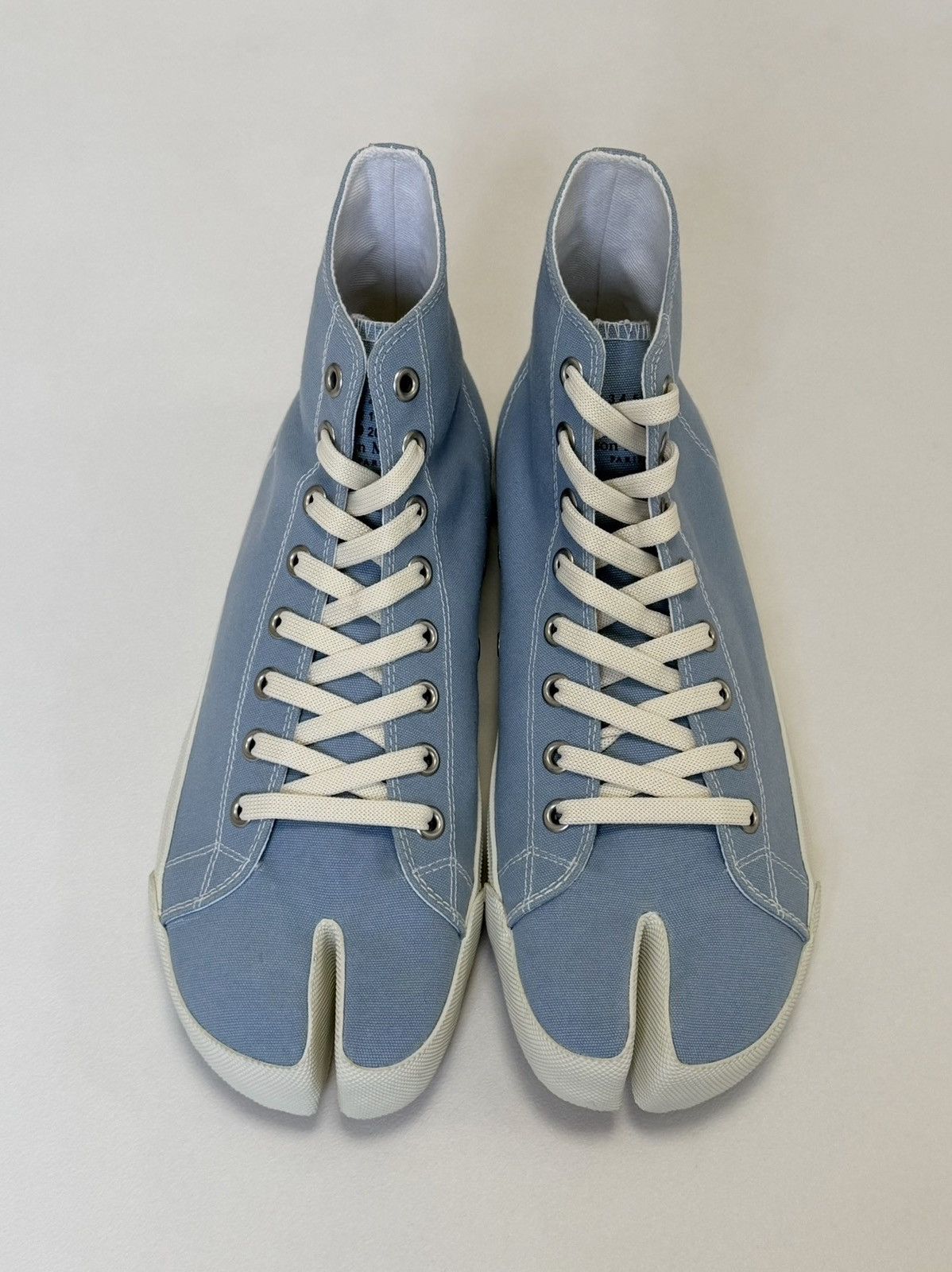 Maison Margiela Light Blue High Top Tabi Sneakers Size US 11 / EU 44 - 6 Thumbnail