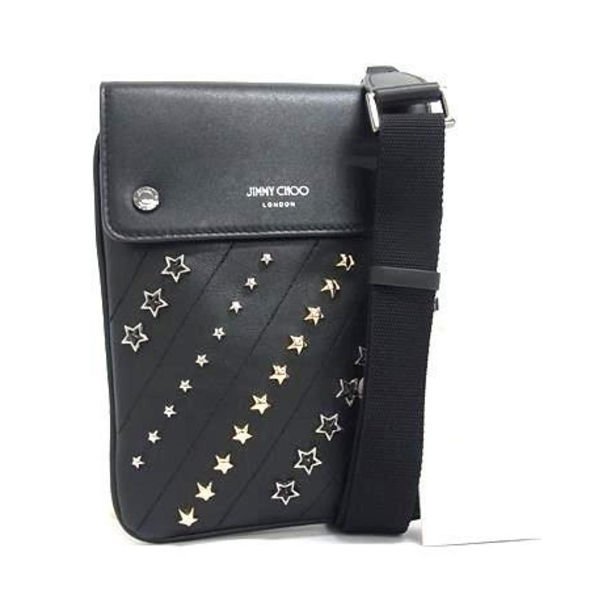 Jimmy Choo JIMMY CHOO KIMI MESSANGER RCX Shoulder Bag - Black Leather with Star Studs for Men and Women Size ONE SIZE - 1 Thumbnail