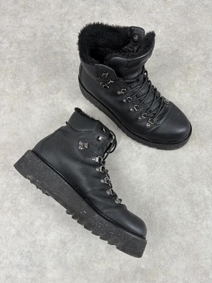 Emporio Armani Emporio Armani Black Hiking Leather Boots Size US 9.5 / EU 42-43 - 5 Thumbnail