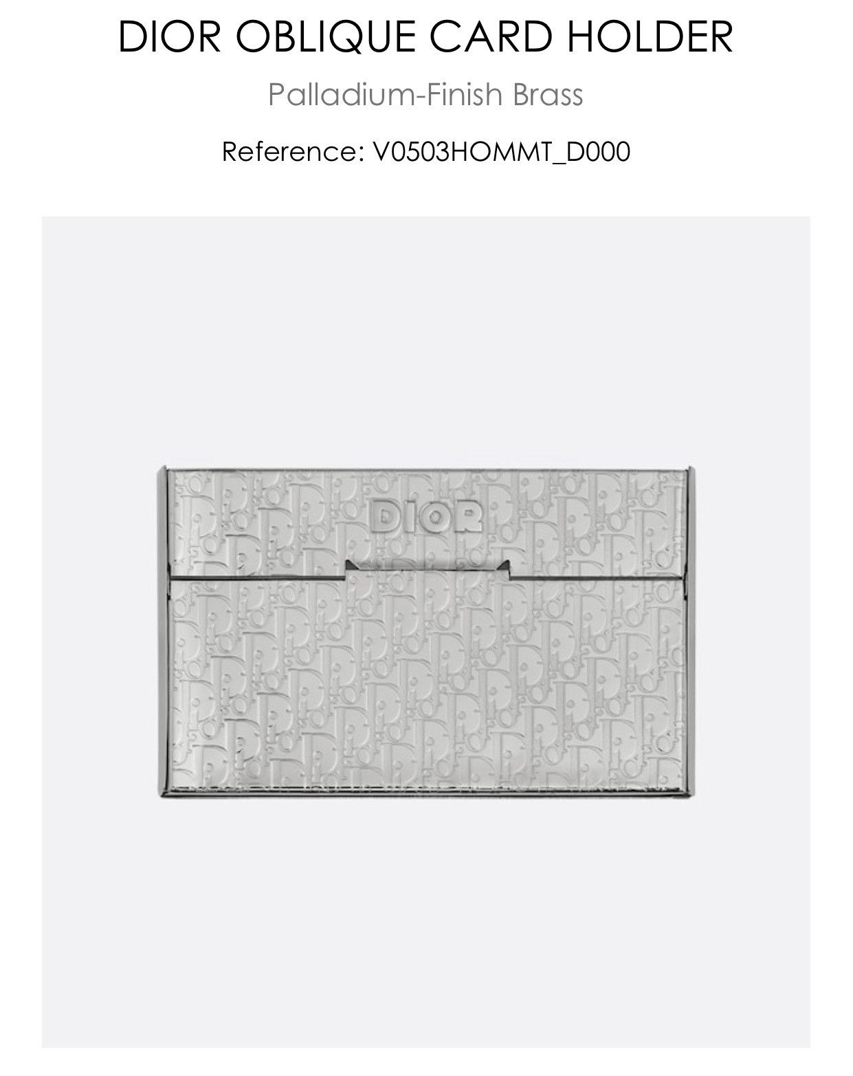 Daniel Arsham × Dior Dior x Daniel Arsham oblique card holder Size ONE SIZE - 1 Thumbnail