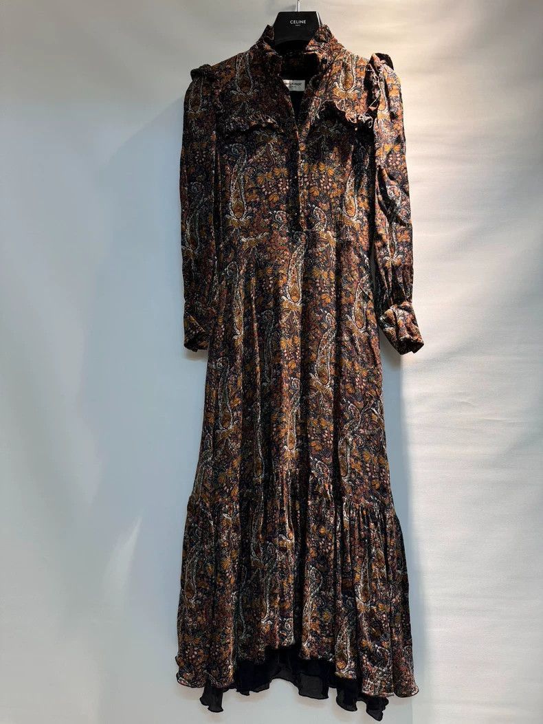 Saint Laurent Paris Saint Laurent Paris Saint Laurent Bohemian Style Dress Siz Size US 36 / EU 52 - 1 Thumbnail