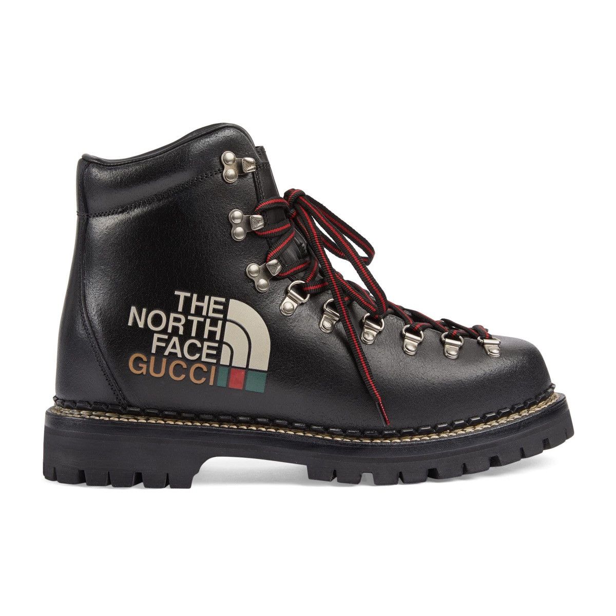 The North Face x Gucci Monogram Leather Boots