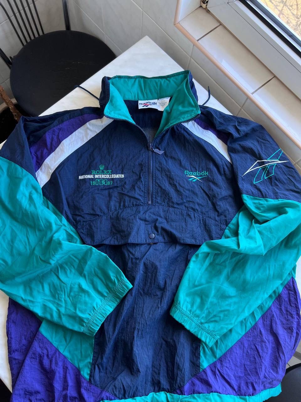 Reebok 90’s Rolex Reebok Vintage Jacket Anorak windbreaker ITA Size US L / EU 52-54 / 3 - 2 Thumbnail