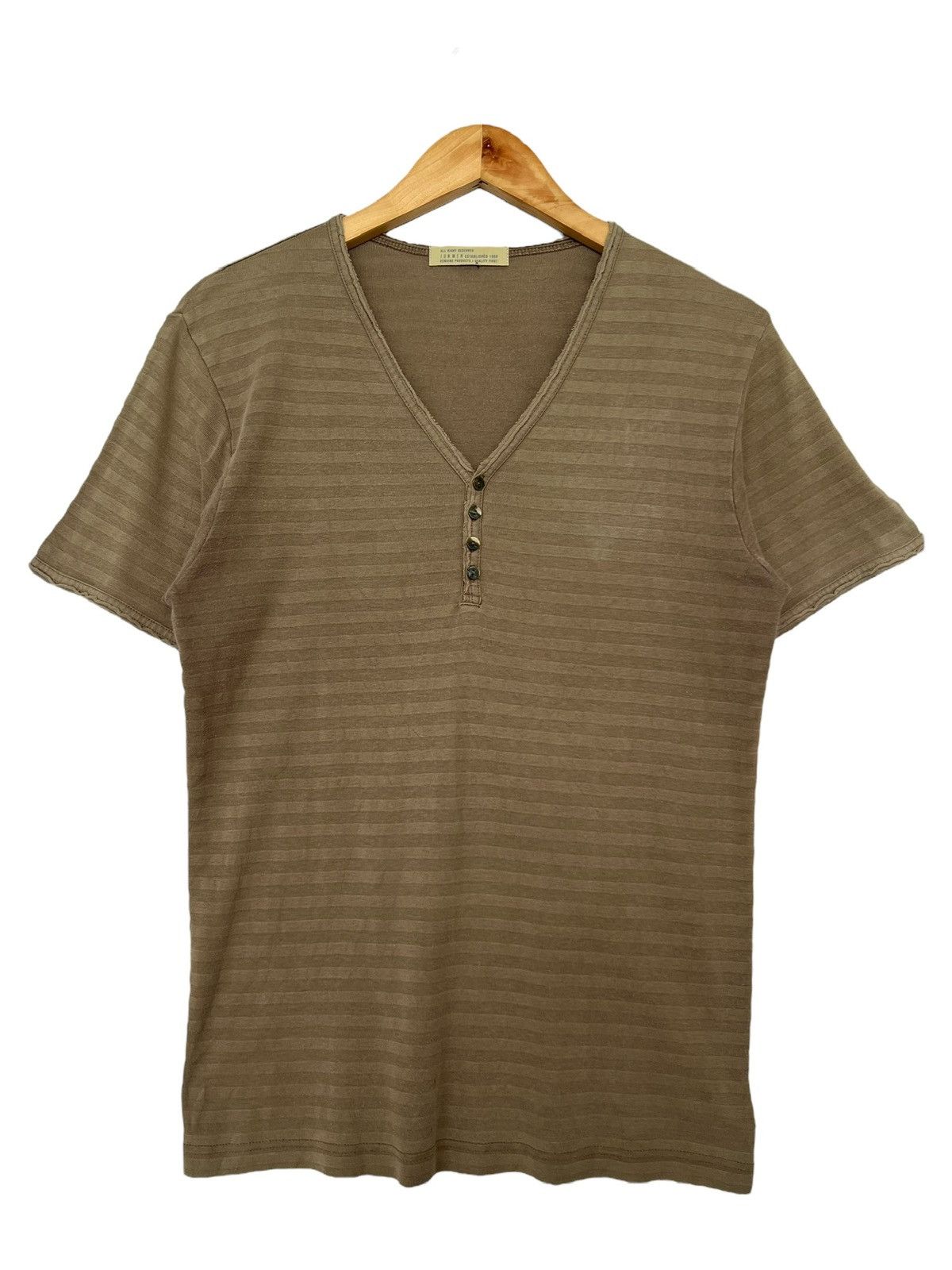 Jun Takahashi Jun Men By Jun Takahashi Distressed Brown Tee Shirt Size US S / EU 44-46 / 1 - 1 Thumbnail