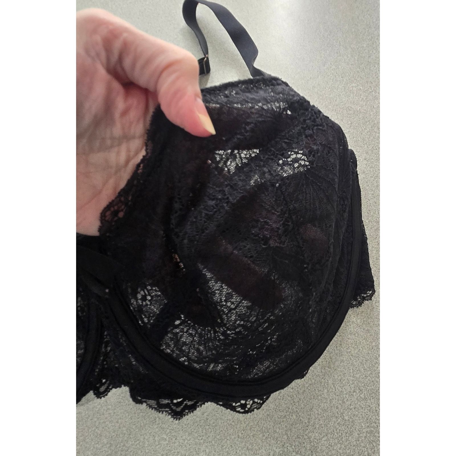 Other Adore Me Black Underwire Full Lace Bra 38G Lightweight Comfy Size 4XL / US 24-26 - 2 Thumbnail