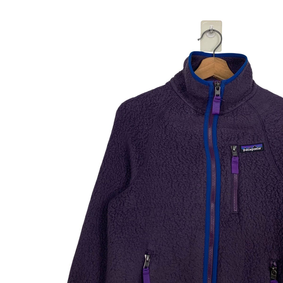 Patagonia PATAGONIA Deep Pile Purple Fleece Jacket #2475-C111 Size US XXS / EU 40 - 3 Thumbnail