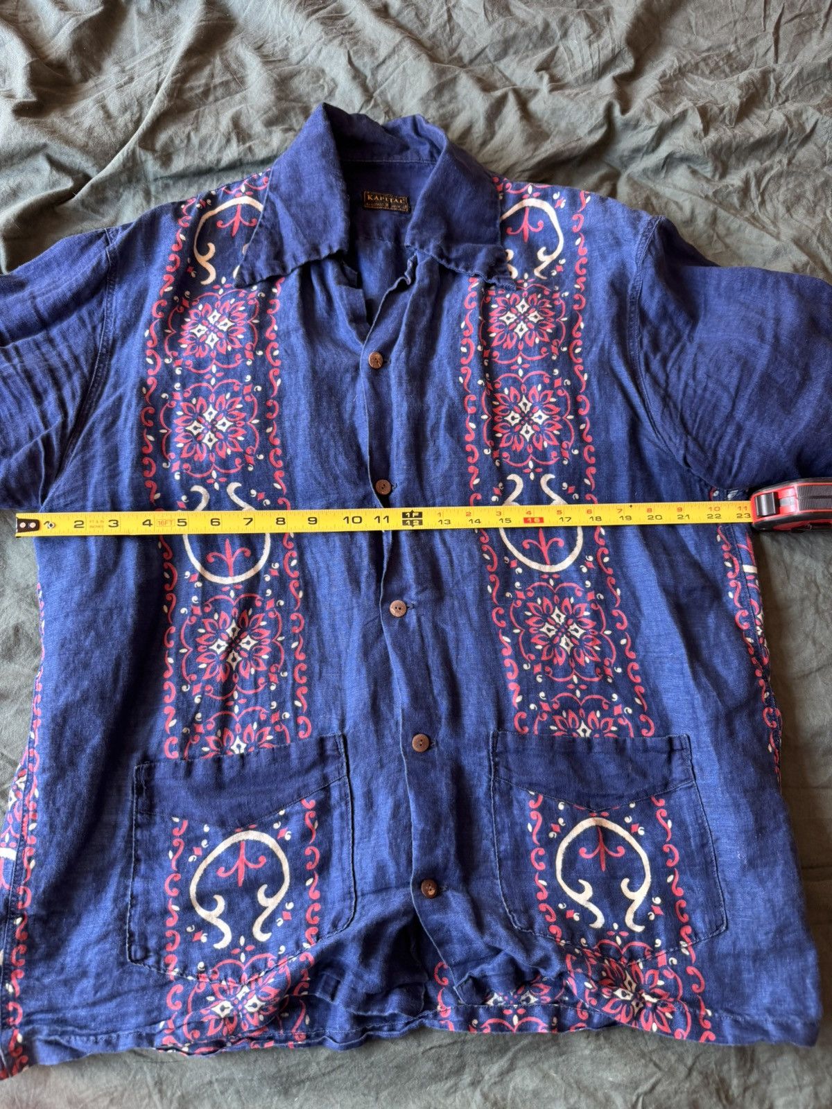 Kapital French Cross Linen Button-Down Size US XL / EU 56 / 4 - 3 Thumbnail