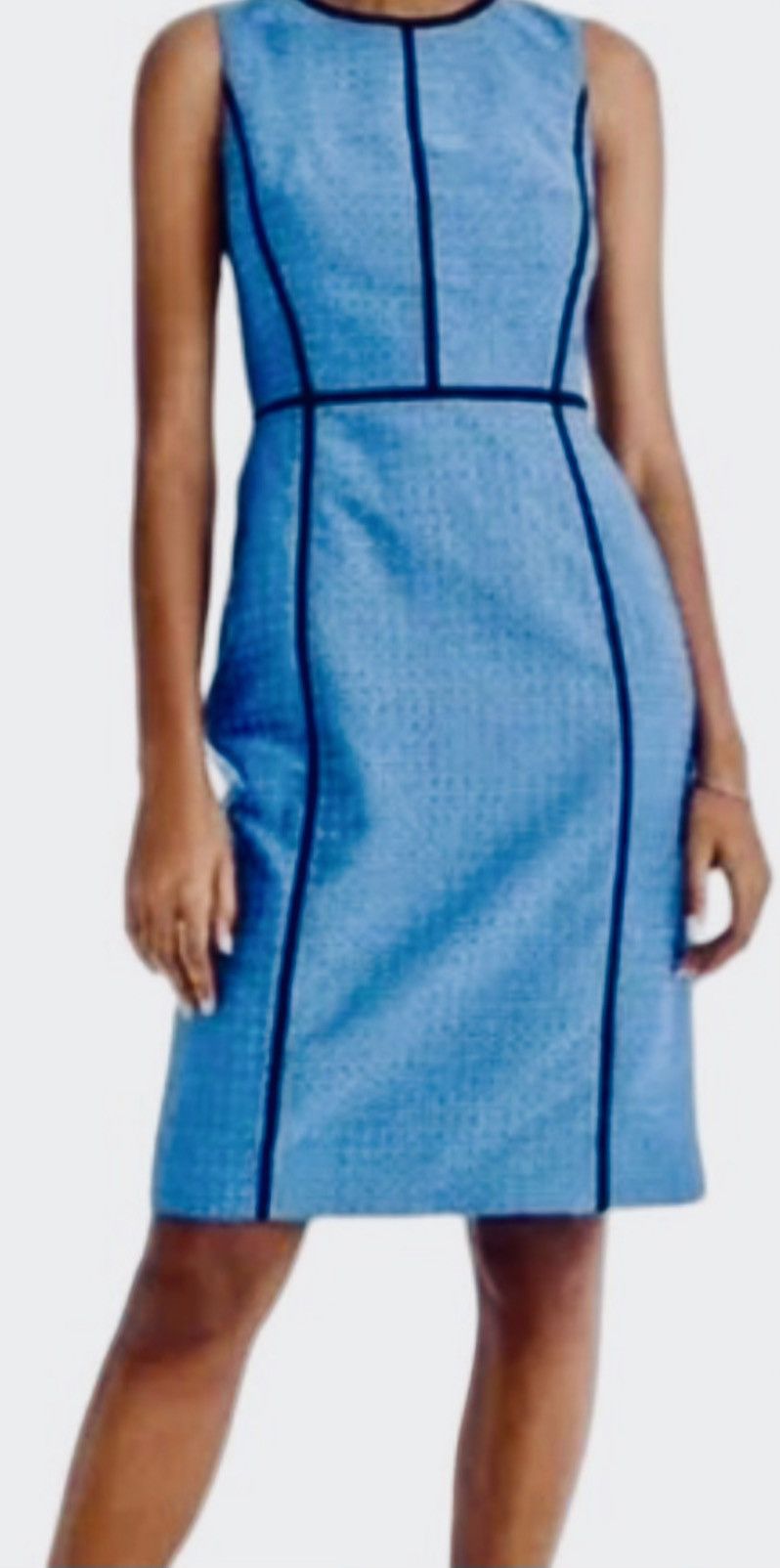 J.Crew . Crew Aqua Polka-Dot Sleeveless Sheath Dress Size XS / US 0-2 / IT 36-38 - 1 Thumbnail