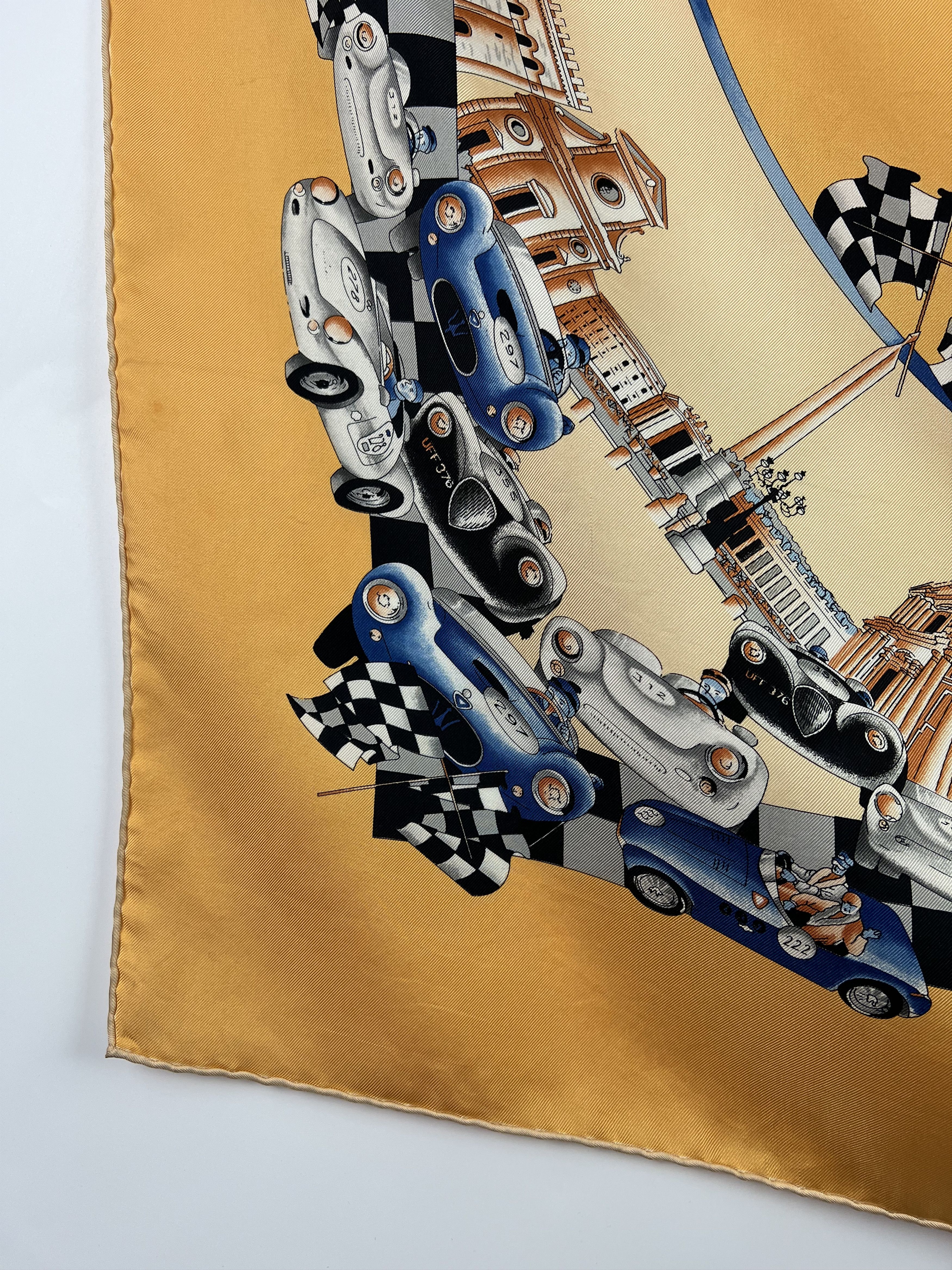 Chopard × Vintage Chopard Mille Miglia 2000 Silk Scarf Porsche Ferrari 85x85 Size ONE SIZE - 5 Thumbnail