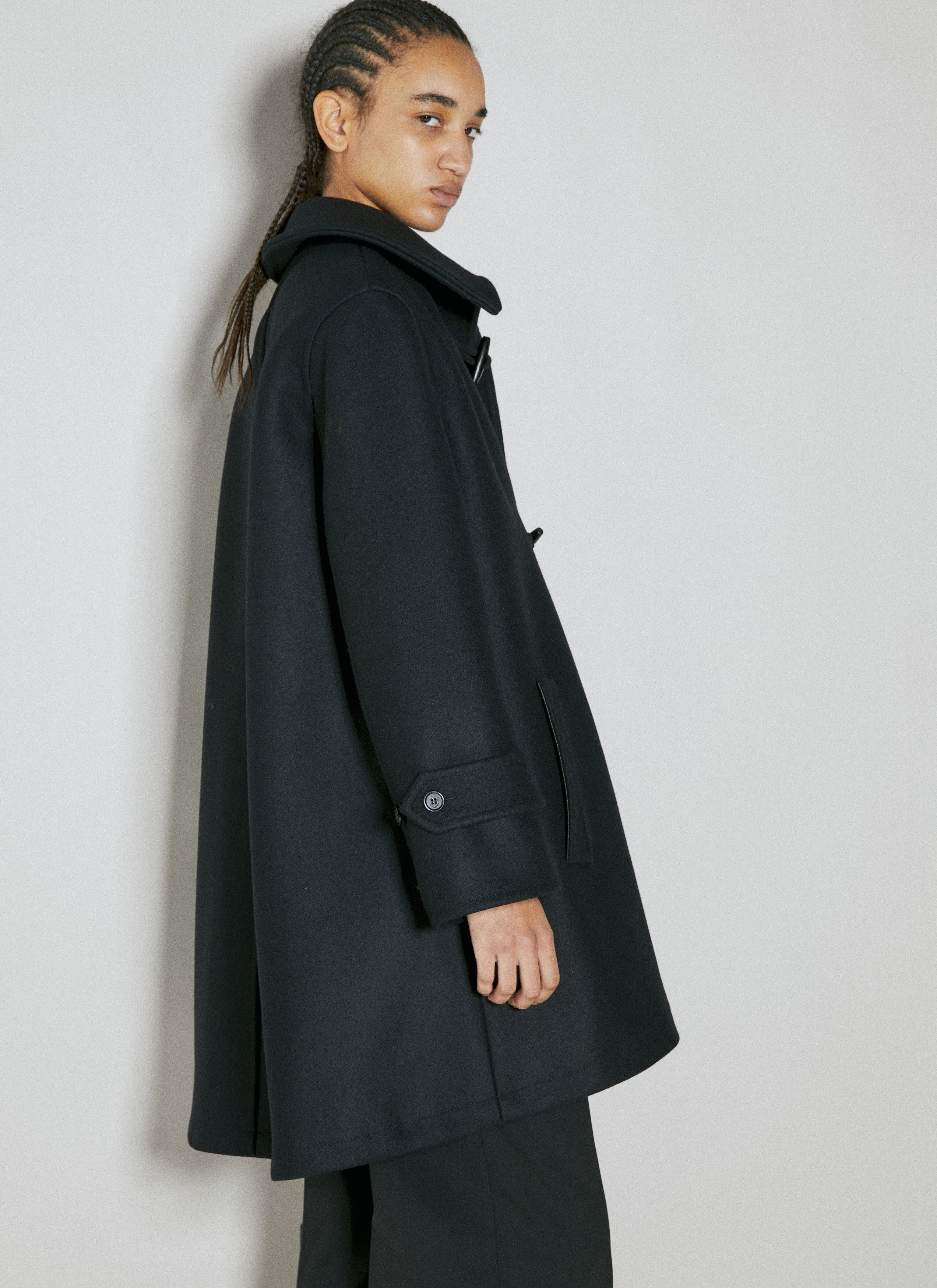 Saint Laurent Paris o1bcso1str0225 Duffle Coat Trapeze in Black Size S / US 4 / IT 40 - 5 Thumbnail