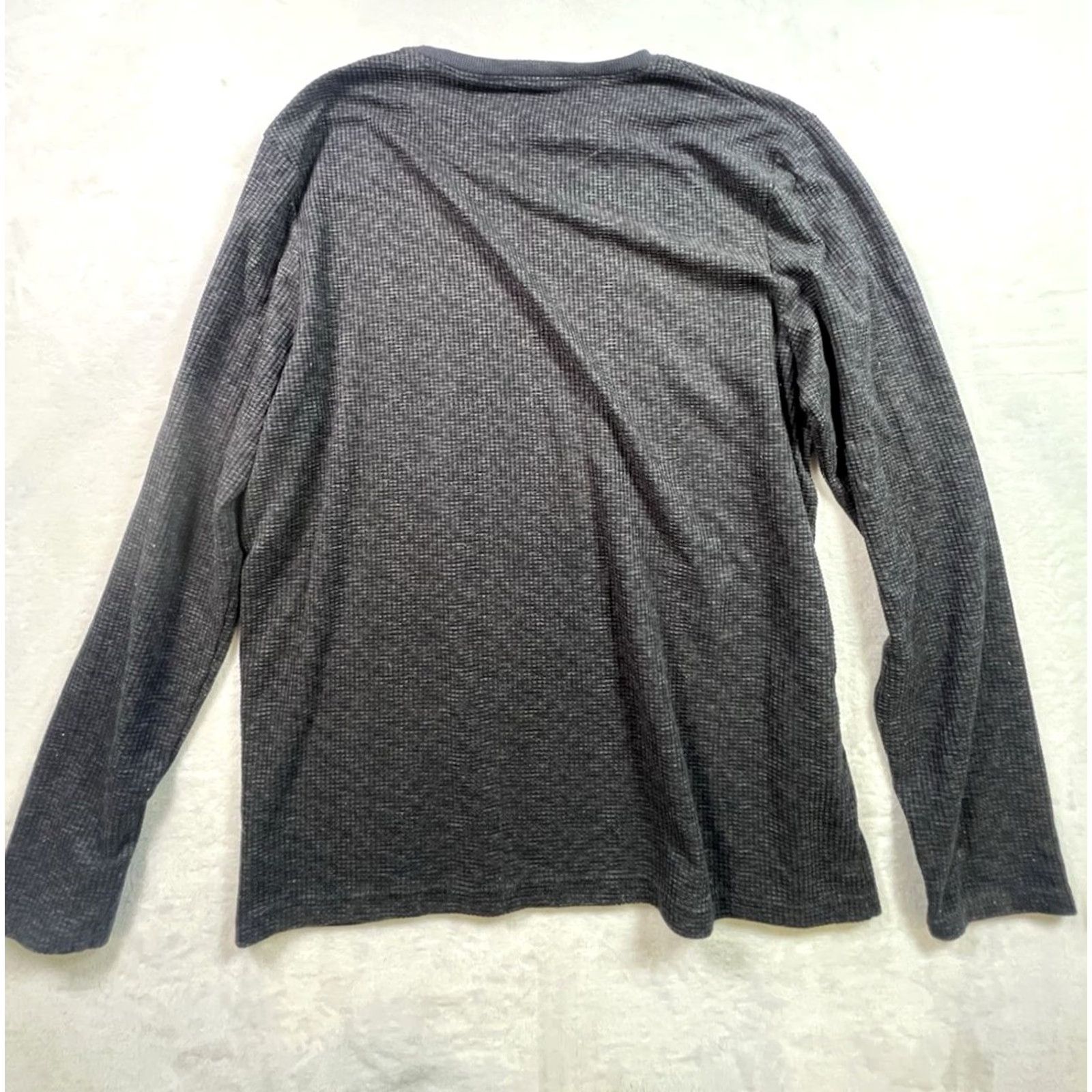 Vintage Sonoma Men Pajama Top | Size L | Navy Long Sleeve Crew Neck Pullover Solid Blended Fabric Polyester Spandex Regular Size US L / EU 52-54 / 3 - 4 Thumbnail