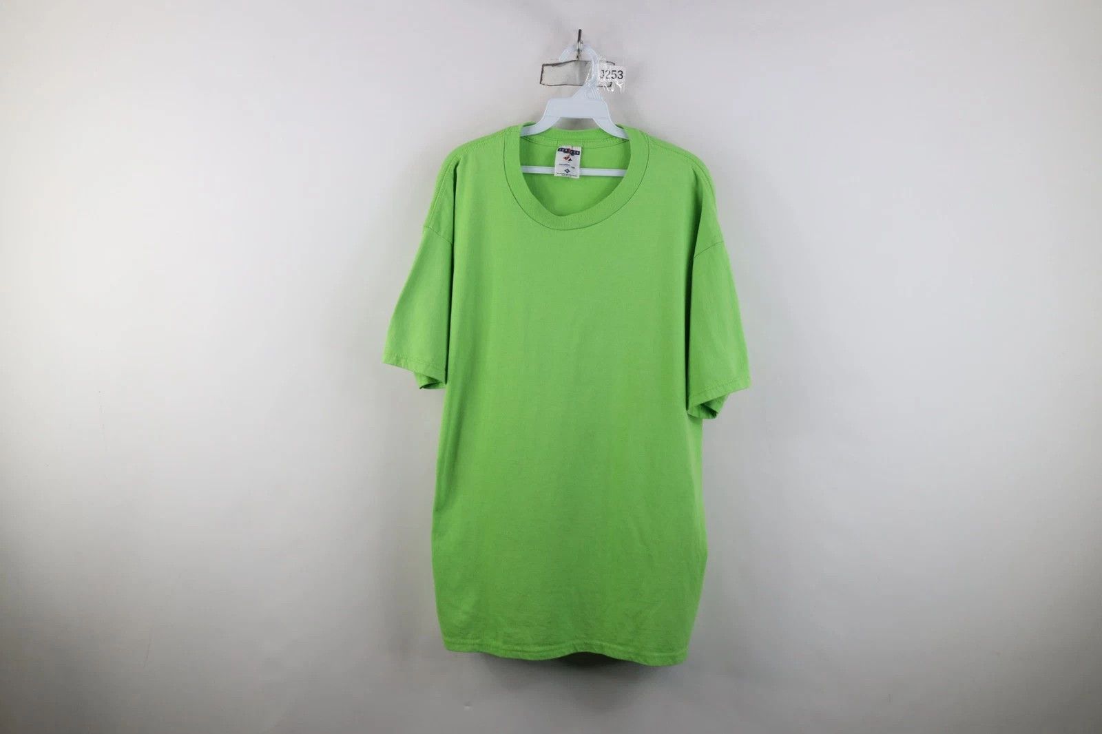 Vintage Vintage 90s Streetwear Short Sleeve T-Shirt Lime Green USA Size US XL / EU 56 / 4 - 1 Thumbnail