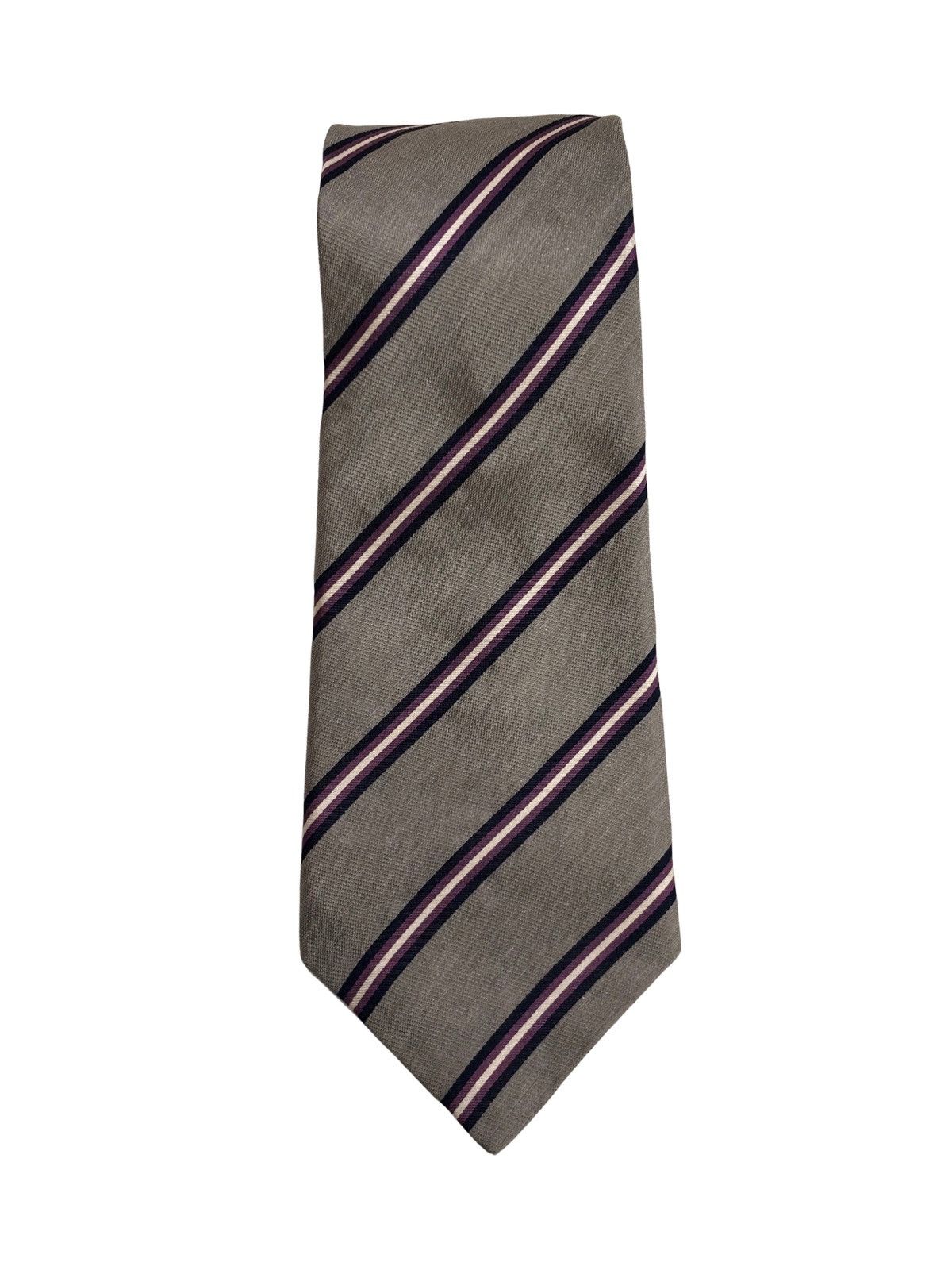 Banana Republic Gray striped necktie.ma0211 Size ONE SIZE - 2 Thumbnail